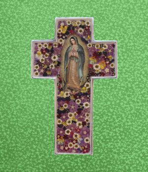01-C Cruz Grande "Virgen de Guadalupe" Pewter