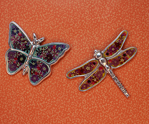 03-A Libélula y Mariposa Pewter