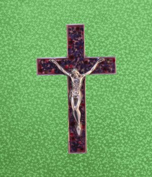 03-CC Cruz Mediana Con Cristo Pewter